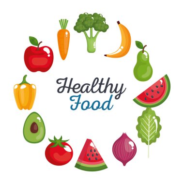 sağlıklı gıda Icons set