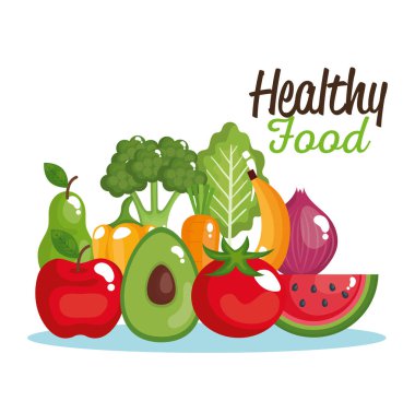 sağlıklı gıda Icons set