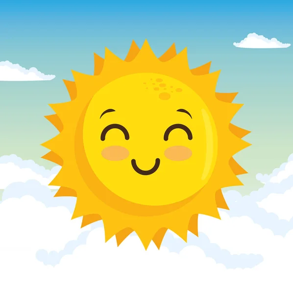 幸せ太陽設計 — ストックベクタ