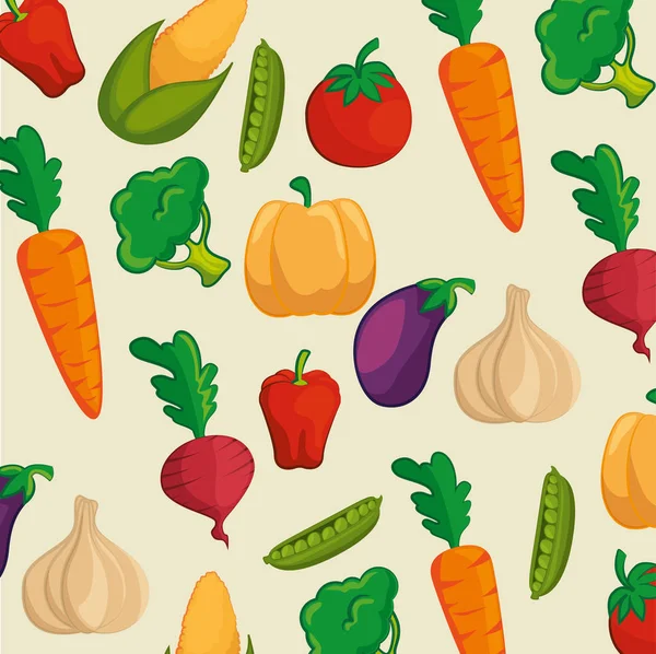 Diseño de verduras ecológicas — Vector de stock