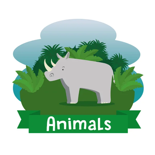 Vilda djur tecknade — Stock vektor