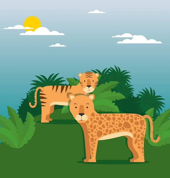 Cartone animato animale selvatico — Vettoriale Stock