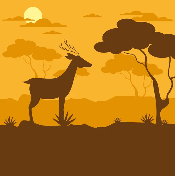 Hintergrundgestaltung für Wildtiere — Stockvektor
