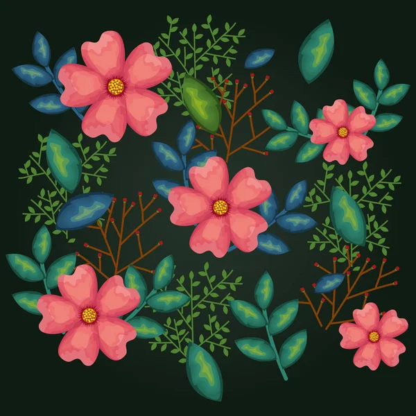Fondo patrón de decoración floral — Vector de stock