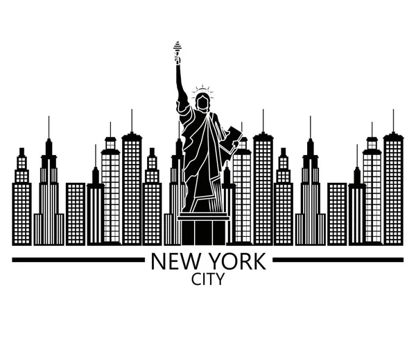 New york city Liberty sahne heykeli — Stok Vektör