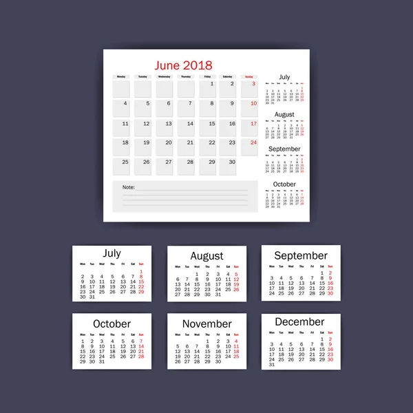 Kalendermaanden geïsoleerde pictogram — Stockvector