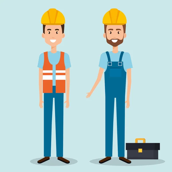 Couple de travailleurs professionnels — Image vectorielle