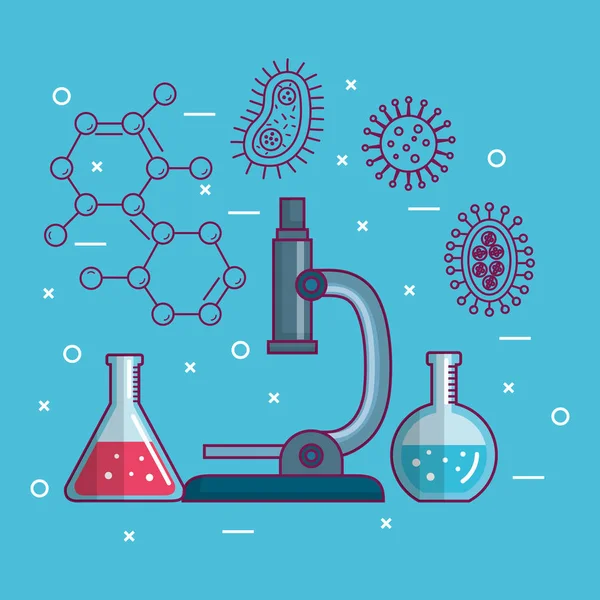 Ikona plakat nauki chemii — Wektor stockowy