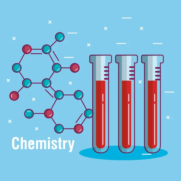 Ícone de cartaz de ciência química — Vetor de Stock