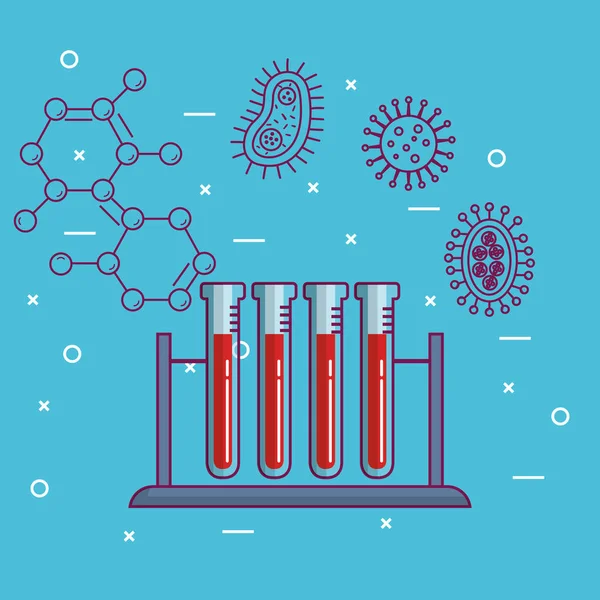 Chemie wetenschap poster pictogram — Stockvector