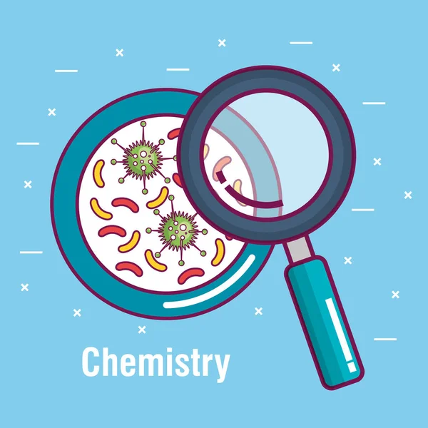 Значок наукового плаката з хімії — стоковий вектор