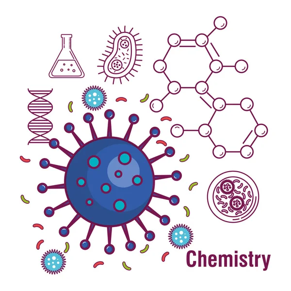 Chemii vědě plakát ikona — Stockový vektor