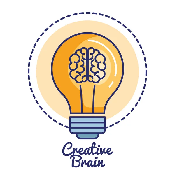 Ikona koncept tvůrčí mozek — Stockový vektor