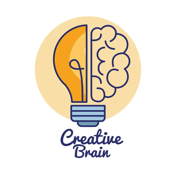 Creative brain concept icon — Stock Vector