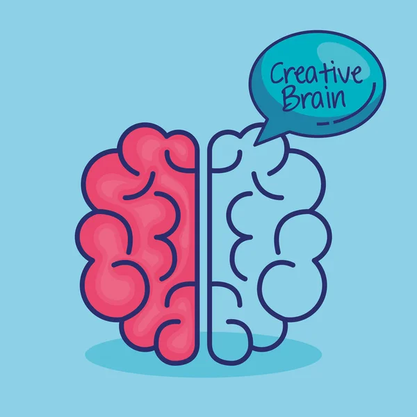 Creative brain concept icon — Stock Vector