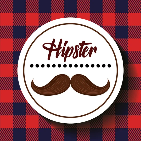 Icône de moustache de style hipster — Image vectorielle