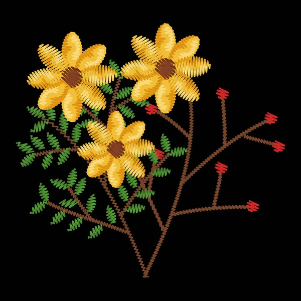 Schöne florale Dekoration Symbol — Stockvektor