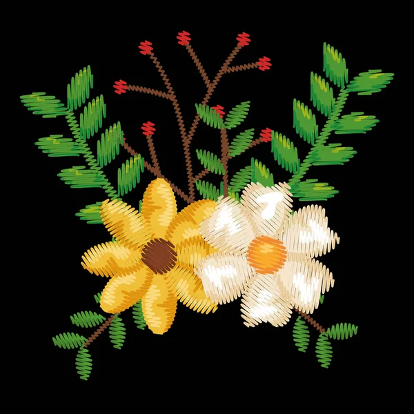 Красивая икона цветочного декора — стоковый вектор