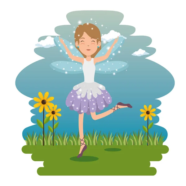 Sweet and cute fairy — Stock Vector