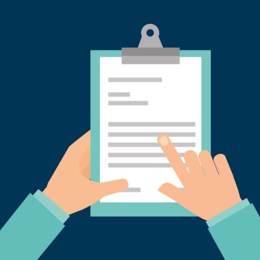 Pano tıbbi rapor tutan el