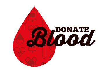 Kırmızı damla kan bağışı tıbbi bakım kampanyası
