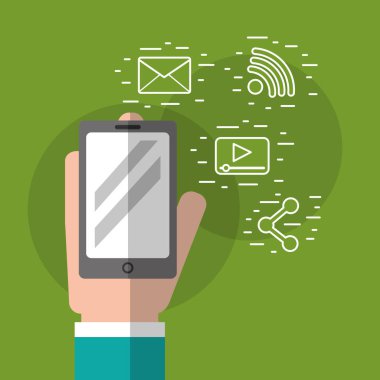 el smartphone boş ekran tutar