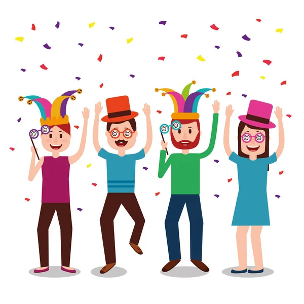 People celebration fools day — Stock Vector