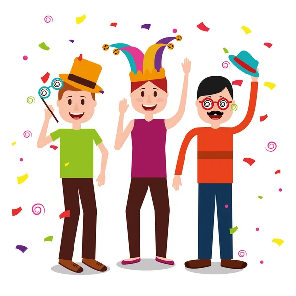 People celebration fools day — Stock Vector
