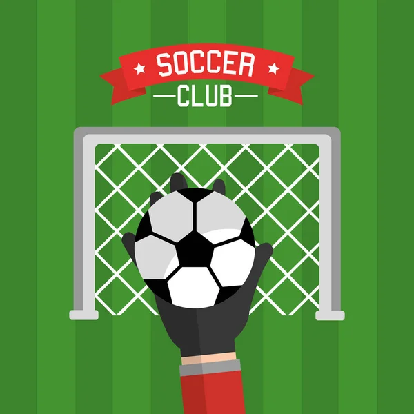 soccer club hand goalkeeper ball and red