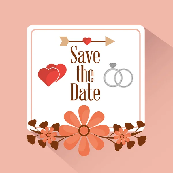 Save the date card greeting invitation — Stock Vector