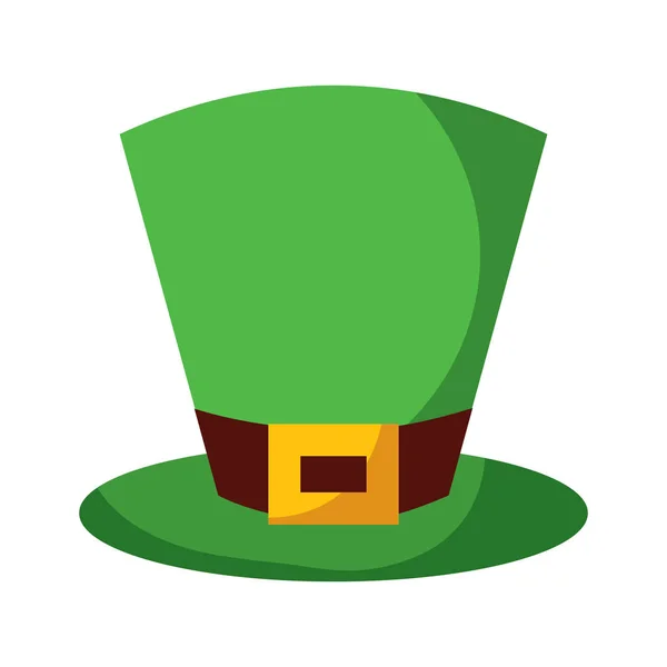 Green hat leprechaun for st patricks day — Stock Vector