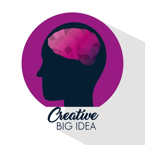 Creative big idea set icons — Stock Vector