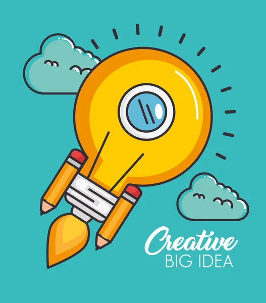 Creative big idea set icons — стоковый вектор