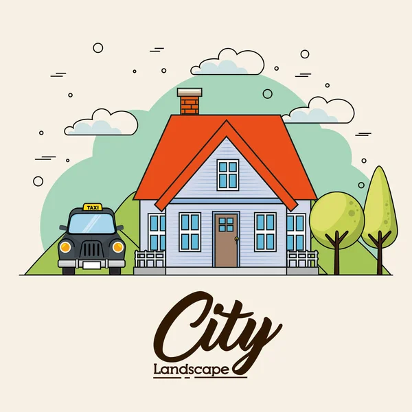 City landscape design — Stock Vector