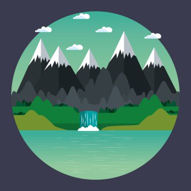 Dağlar manzara nehir