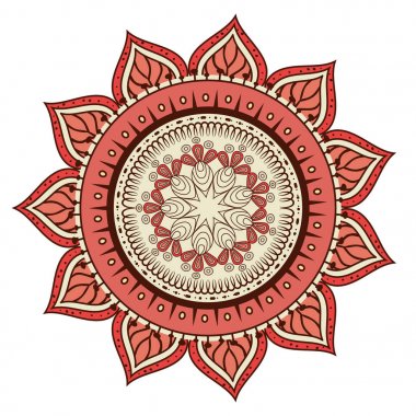 renk mandala dekoratif simgesi