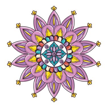 renk mandala dekoratif simgesi