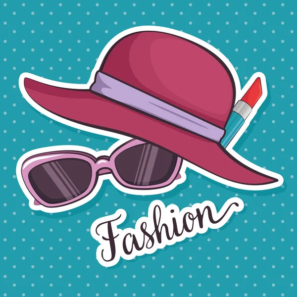 Accesorios de moda mujer con estilo — Vector de stock