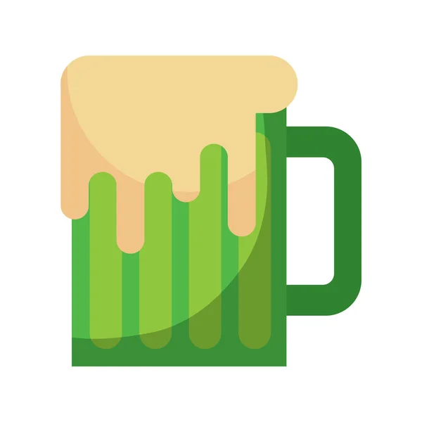 Mok bierglas foam alcohol drinken — Stockvector