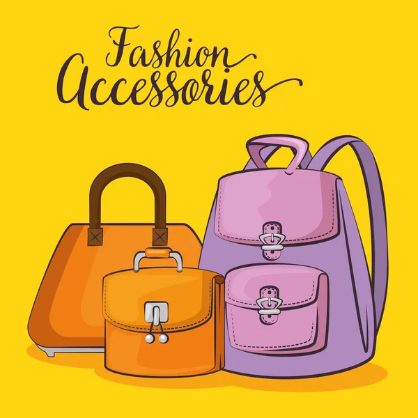 Accesorios de moda mujer con estilo — Vector de stock