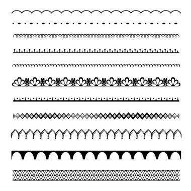 Boho stil mandala Icons set