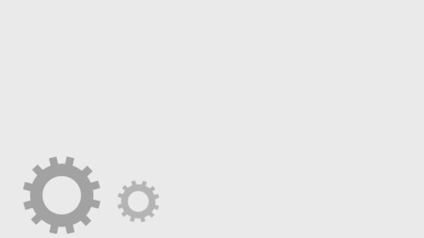 Mulher de negócios avatar correndo em ícones de engrenagens de fiação — Vídeo de Stock