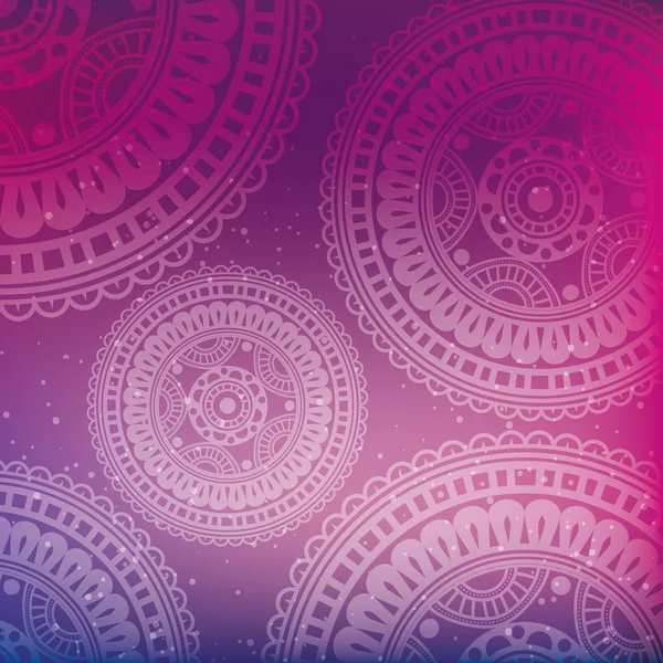 Colores mandala decoración fondo — Vector de stock