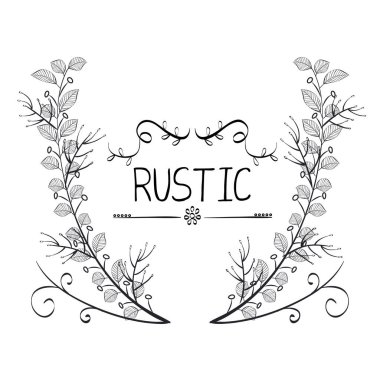 Rustik çelenk taç simgesi
