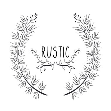 Rustik çelenk taç simgesi