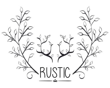 Rustik çelenk taç simgesi