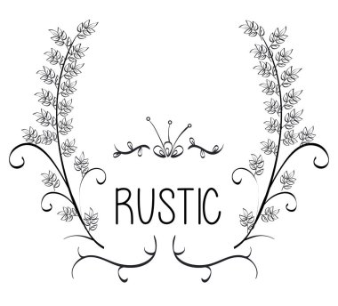 Rustik çelenk taç simgesi