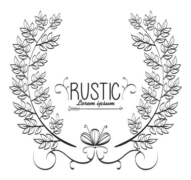 Rustik çelenk taç simgesi