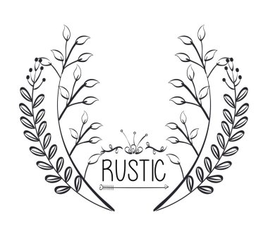 Rustik çelenk taç simgesi