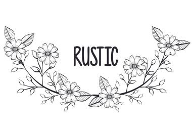 Rustik çelenk taç simgesi